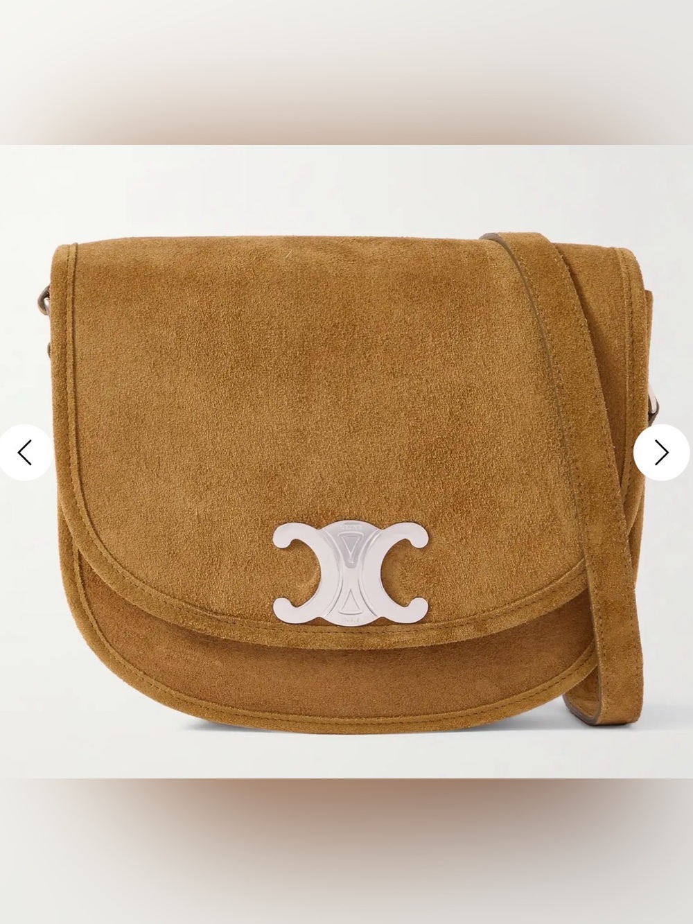 Celine Triomphe Suede Messenger Bag